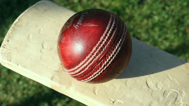 Undated : Generic cricket bat and ball.