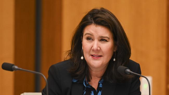 Senator Jane Hume at the Economics Legislation Committee Senate Estimates at Parliament House in Canberra. Picture: NCA NewsWire / Martin Ollman