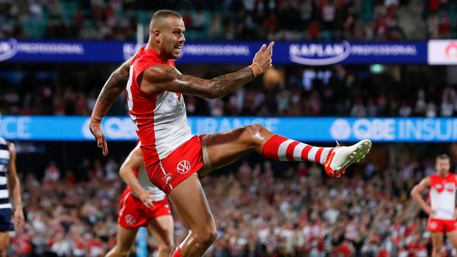 Lance Franklin’s magic moment is a hot commodity. Picture: Michael Willson/AFL Photos via Getty Images