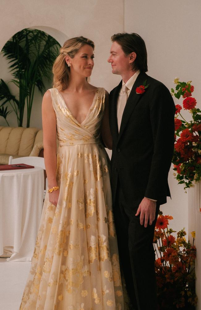 Amy Lehpamer and Tom Cooney on their wedding day.