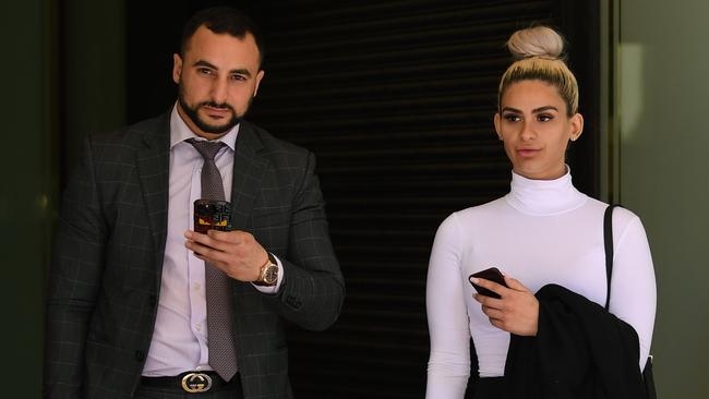 Alexandra Karanfilovski with her lawyer Ahmed Dib. Picture: NCA NewsWire/Joel Carrett