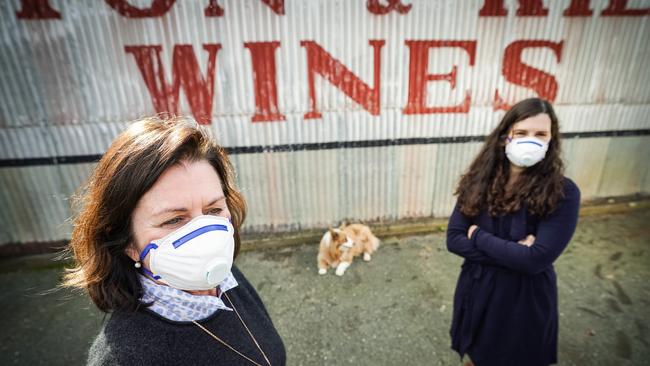 Wendy Killeen and daughter Natasha Killeen, owners of Stanton &amp; Killeen Wines in Rutherglen, Victoria, have had to close the winery’s doors despite there being no covid cases in the area. Picture: News Corp