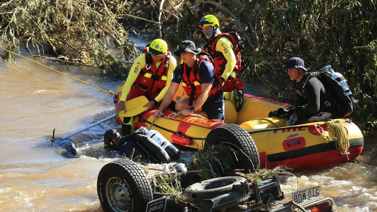 His car was found submerged and overturned. NCA NewsWire / Scott Powick