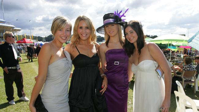 Natasha Korenz, Jasmine Curr, Melissa Bender and Amy Scriggins in 2009. Picture: Brett Wortman