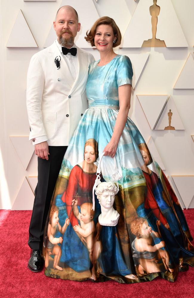 Makeup and Hairstyling team for "Dune" Love Larson and Eva von Bahr attend the 94th Oscars. Picture: AFP