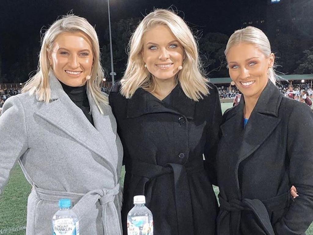 Erin Molan with Ruan Sims and Allana Ferguson. Picture: https://www.instagram.com/erin_molan