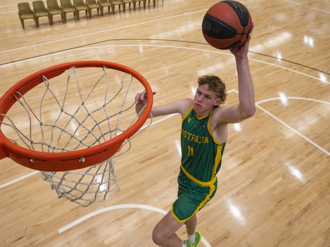 Rocco Zikarsky is the next big thing in Aussie basketball. Picture: NCA NewsWire