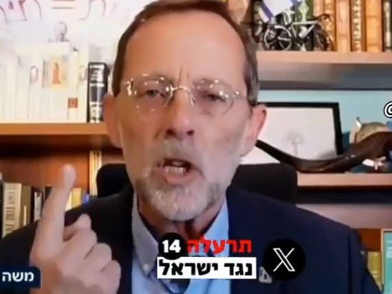 Moshe Feiglin made comments about babies in Gaza. Picture: Israeli TV Channel 14