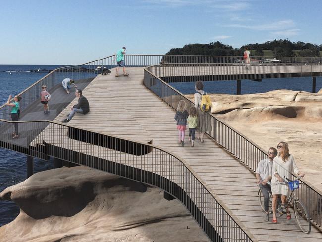 Artists impressions of the proposed Terrigal Boardwalk.