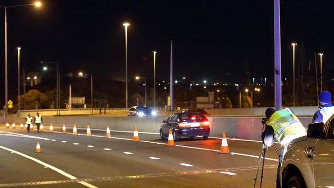 Police investigate the crash. Photo: Patrick Herve