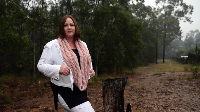 Springfield resident Jo Sparrow is opposed to the Stockland “sardine city” development behind her property. Picture: Paul Guy