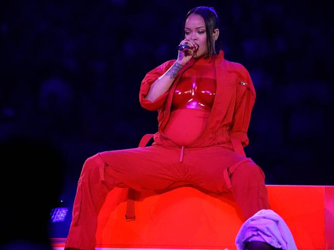 Barbadian singer Rihanna performs during the halftime show of Super Bowl. Picture: TIMOTHY A. CLARY / AFP