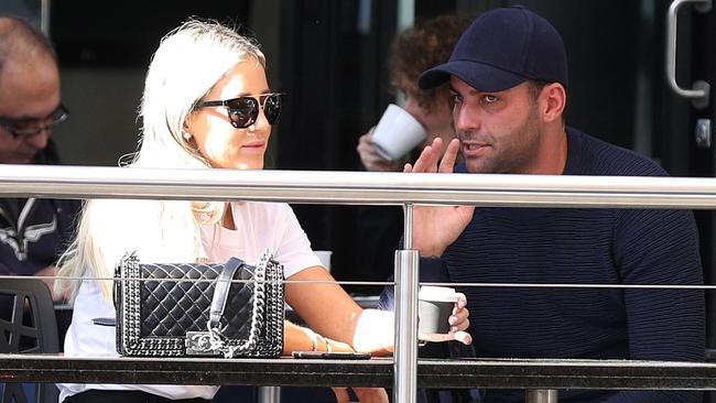 Roxy Jacenko with John Macris’ brother Alex. Picture: Backgrid