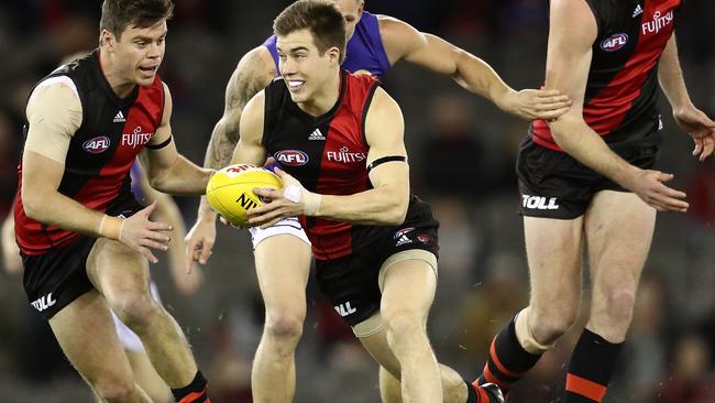 Zach Merrett leads the league in metres gained. Picture: Getty Images