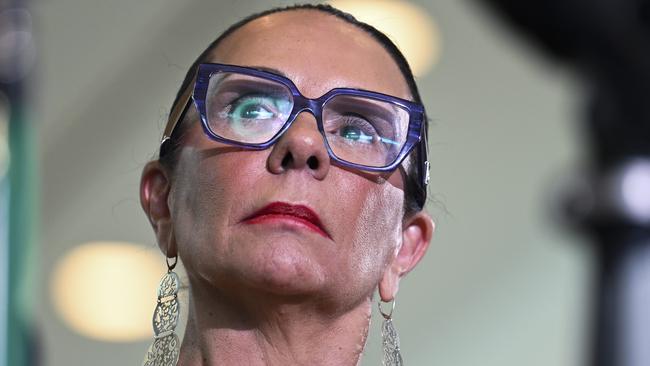 CANBERRA, AUSTRALIA, NewsWire Photos. DECEMBER 4, 2023: Federal Treasurer Jim Chalmers, Minister for Indigenous Australians Linda Burney, Social Services Minister Amanda Rishworth hold a press conference at Parliament House in Canberra. Picture: NCA NewsWire / Martin Ollman