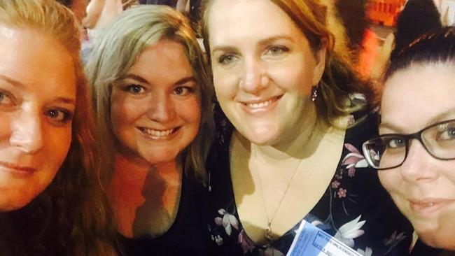 Leisa Bennett (second from left) with (from left to right) her sisters Rebecca and Ellen, and friend Jamie.