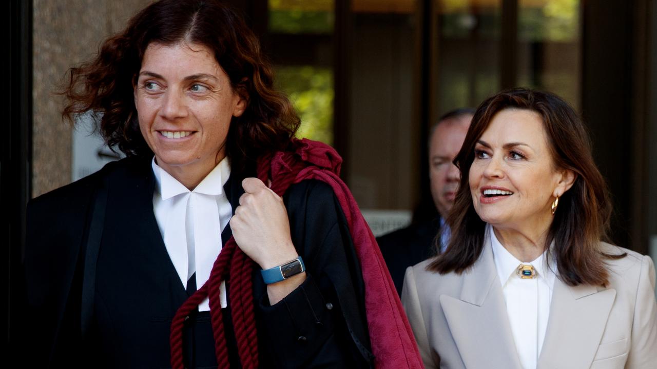 Journalist Lisa Wilkinson, with her barrister Sue Chrysanthou (left). Picture: NCA NewsWire / Nikki Short.