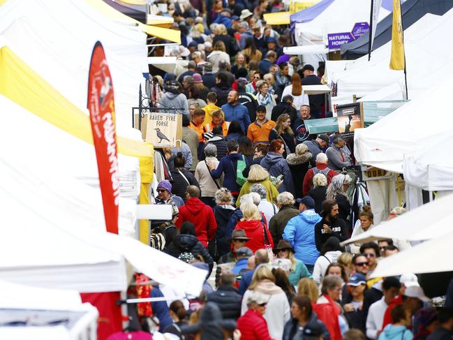 CROWDS: Salamanca Market on March 14. Picture: Matt Thompson