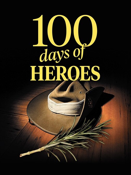 Logo for 100 days of heroes in the Mercury newspaperhundred days of heroes