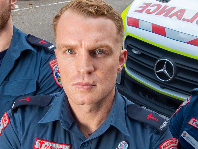 Paramedics, Patrick McNamara, Michael Toussaint and Lewis Hopkins.Picture Jay Town