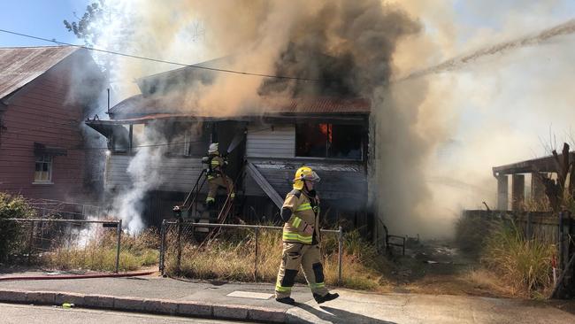 Emergency crews were called to the abandoned home on Wednesday. Picture: QFES