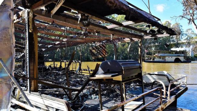 No one was injured in the blaze however, the boat was completely destroyed. Picture: Facebook.