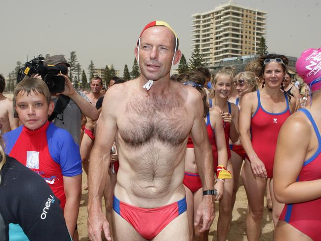 Former PM and member for Warringah Tony Abbott and constituents.