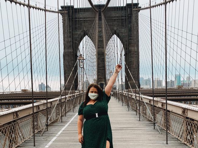 Defiant Aussies, such as Caitlin Ramrakha, are determined to stay in NYC, despite the coronavirus crisis. Picture: supplied