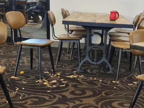 It comes after this photo was shared of the mess left behind by a family with kids at a pub. Picture: Reddit