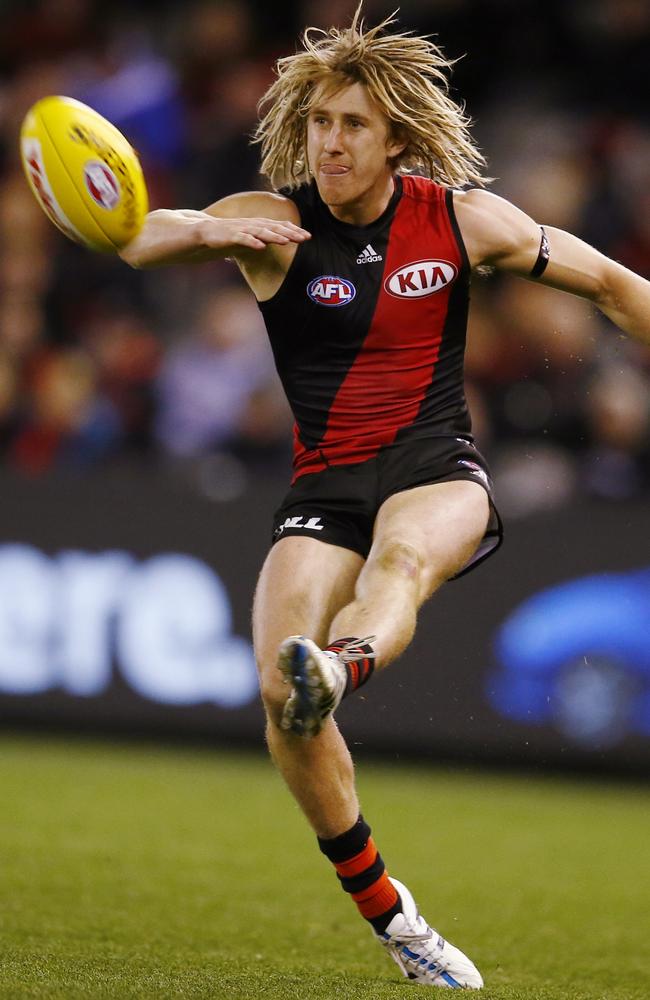 Dyson Heppell has taken the baton from Jobe Watson as the Bombers’ Brownlow specialist. Picture: Michael Klein