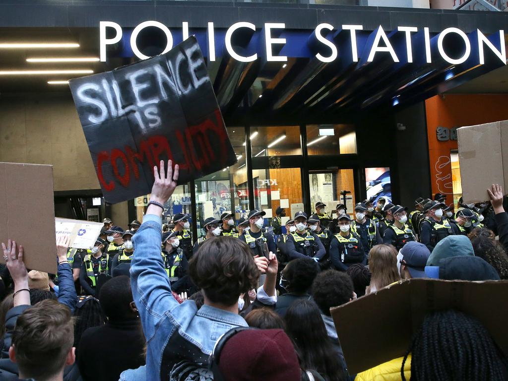 Daniel Andrews asked protests to be postponed but also revealed attendees wouldn’t be fined for breaching social distancing. Picture: Wayne Ludbey