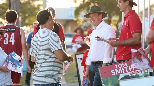 Premier Steven Miles does some pre polling at Bundaberg Uniting Church, Bundaberg. Pics Adam Head