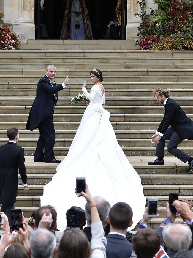 Princess Eugenie and her father Prince Andrew, Duke of York. Picture: Getty