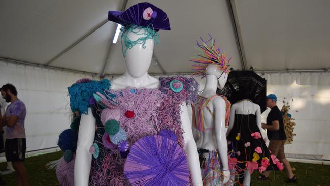 Wearable art created by students from St Catherine's Catholic College on display at the Whitsundays Arts Festival. The festival was recognised at this year’s Australia Day Awards. Photo: Elyse Wurm