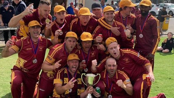 Hallam Kalora Park celebrates its 2020-21 Turf 1 premiership.