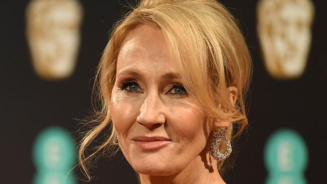 (FILES) In this file photo taken on February 12, 2017 British author J. K. Rowling poses upon arrival at the BAFTA British Academy Film Awards at the Royal Albert Hall in London on February 12, 2017. - "Harry Potter" creator JK Rowling said on on August 28, 2020 she would give back an award presented by the US Kennedy family after one of its members criticised her for her views on gender issues. (Photo by Justin TALLIS / AFP)