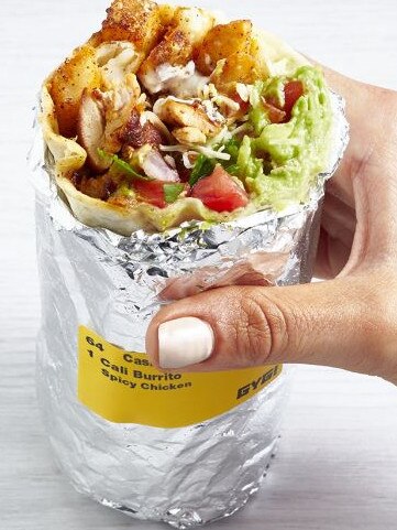 The Guzman y Gomez Cali burrito.