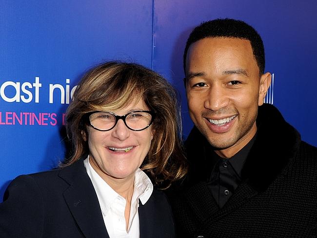 Amy Pascal with John Legend.