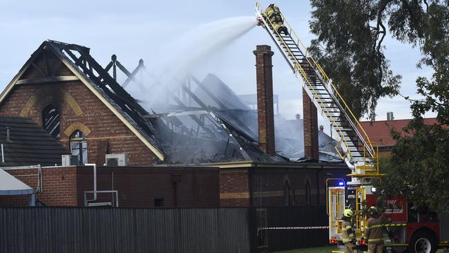 The blaze is believed to have been sparked by an electrical fault. Picture: Andrew Henshaw