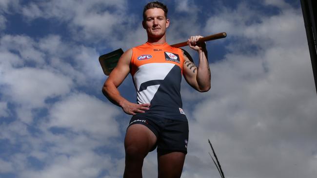 GWS Giants recruit Daniel Lloyd prefers being an AFL player to working in the real world as a landscape gardener. Picture: Cameron Richardson