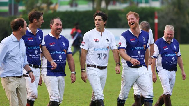 Prince Harry having the time of his life without Meghan in Singapore. Picture: Matt Jelonek/Getty Images for Sentebale