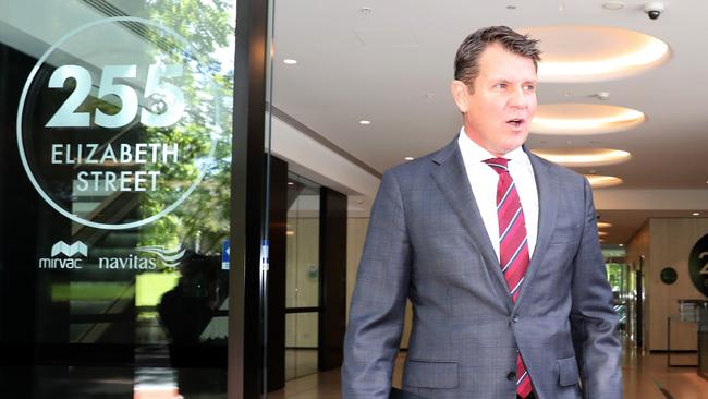 Former NSW Premier Mike Baird arrives at ICAC on Wednesday. Picture: NCA NewsWire / Damian Shaw