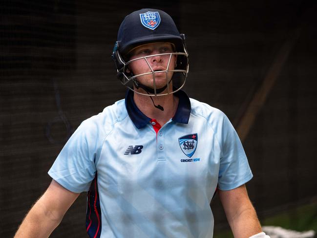 Australian batting superstar Steve Smith at training for NSW. Photo: Tom Parrish