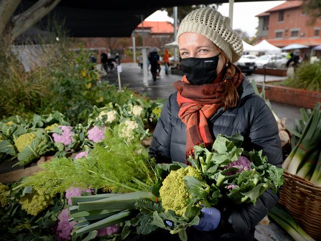 Coburg Farmers' Market stallholder Kasia Gabrys. Picture: Andrew Henshaw