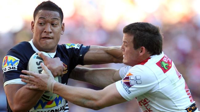 The Broncos say Israel Folau won’t be coming back to Brisbane to play NRL.