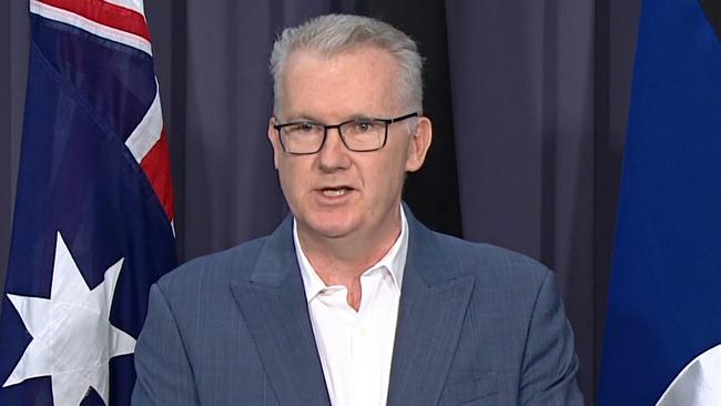 CANBERRA, AUSTRALIA, 16TH FEBRUARY, 2025: Minister for Home Affairs and Minister for the Arts, Tony Burke during a press conference in Canberra. Picture: ABC NEWS