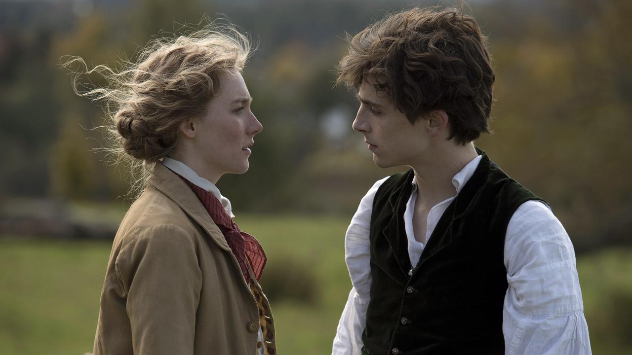 Saoirse Ronan and Timothee Chalamet are perfectly cast as Jo and Laurie. Picture: Wilson Webb/Sony Pictures via AP