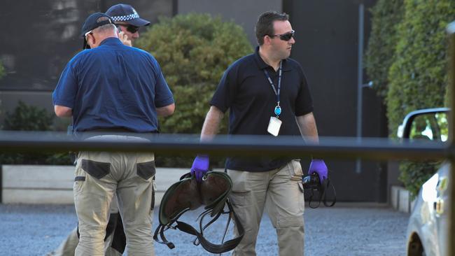 AFP and Victoria Police in a raid at Darren Weir Racing at Miners Rest. Picture: Ian Wilson