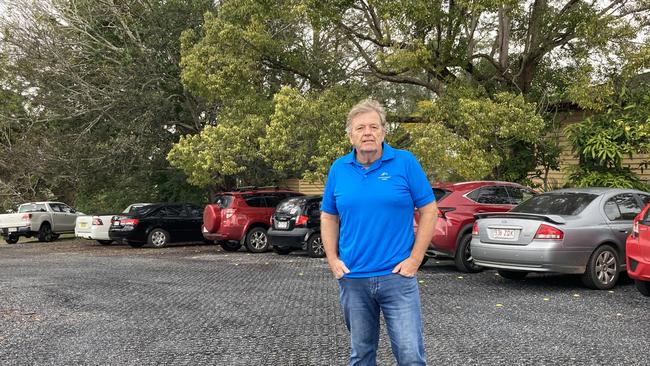 Gympie golf course and sports club owner Phil Goodman at the club’s carpark, which is planned for an upgrade.