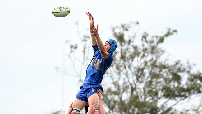 Caleb Godfrey GPS First XV rugby between Churchie and Nudgee College. Saturday July 27, 2024. Picture, John Gass